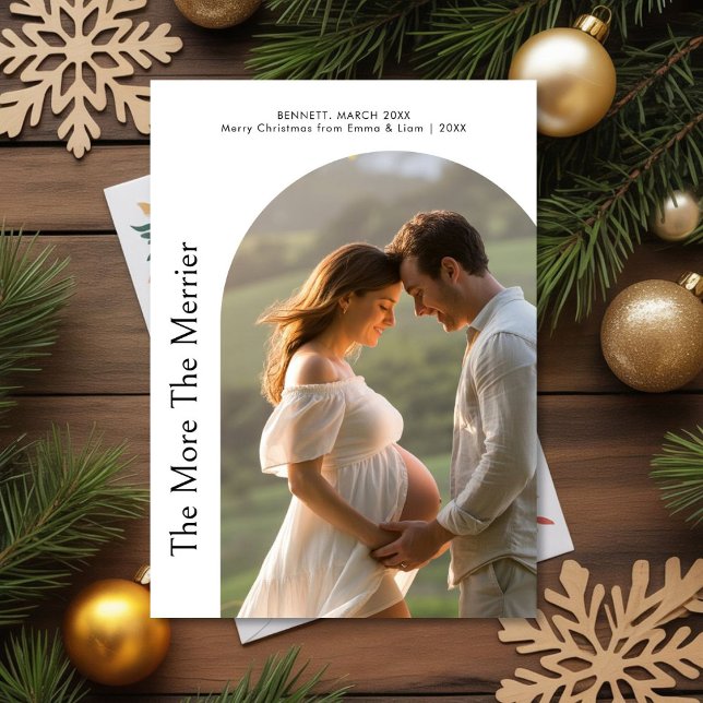 The More The Merrier Romantic Couple Christmas Car Holiday Card (Creator Uploaded)