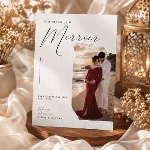 The More The Merrier Script Christmas Pregnancy Holiday Card