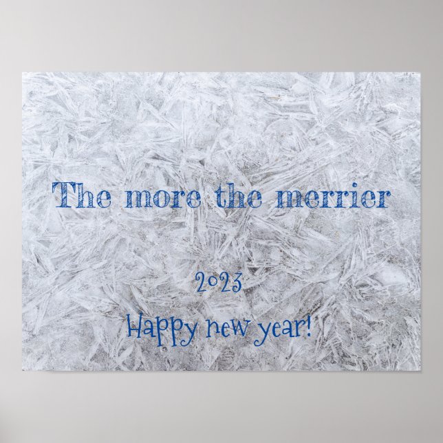 The more the merrier wishes new year poster (Front)
