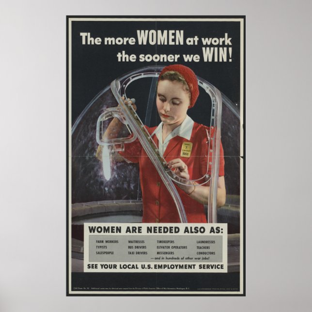 The More Women at Work the Sooner We Win [1943] Poster (Front)