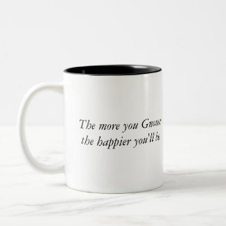 The more you Gnome the happier you'll be (Mug) Two-Tone Coffee Mug