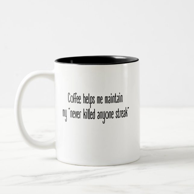 The More You Know: Coffee Two-Tone Coffee Mug (Left)
