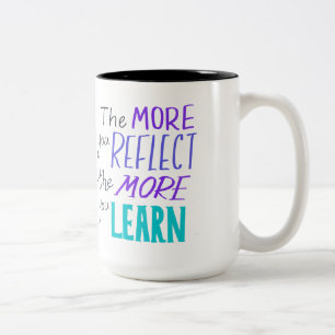 The More You Reflect Realize Quote Ceramic Mug