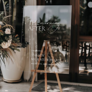 The Morning After   Brunch Acrylic Welcome Sign