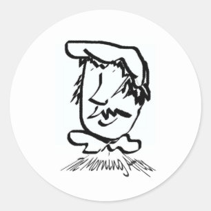 The Morning After Guy  Classic Round Sticker