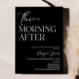 The Morning After Minimalist Post Wedding Brunch Invitation