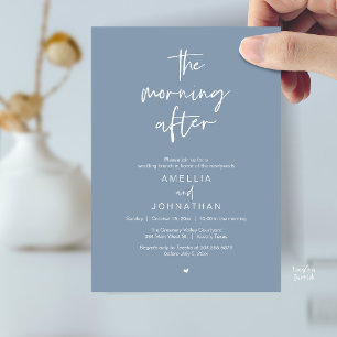 The morning after, Modern Post Wedding Brunch Invitation