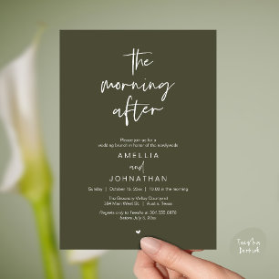 The morning after, Modern Post Wedding Brunch Invitation