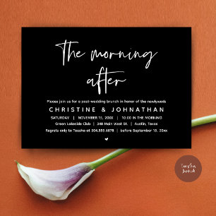 The Morning After, Modern Post Wedding Brunch Invitation