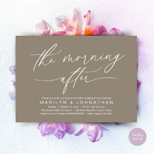 The Morning After Modern Wedding Elopement Brunch Invitation