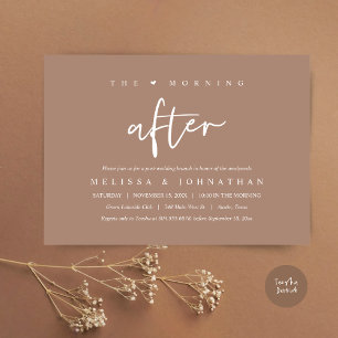 The Morning After, Post Wedding Brunch Celebration Invitation