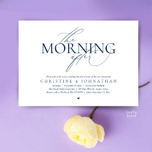 The Morning After, Post Wedding Brunch Elopement Invitation