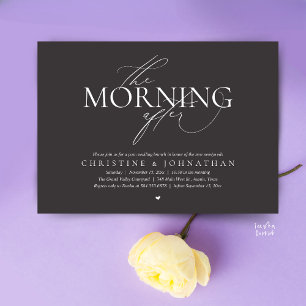 The Morning After, Post Wedding Brunch Elopement Invitation