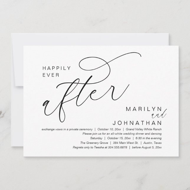 The Morning After, Post Wedding Brunch Thank You Invitation (Front)