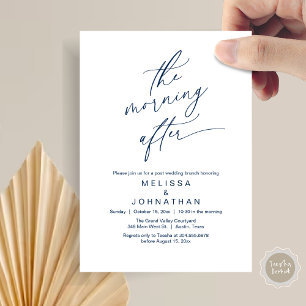 The Morning After, Romantic Post Wedding Brunch Invitation