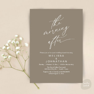 The Morning After, Romantic Post Wedding Brunch Invitation