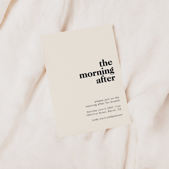 The Morning After Wedding Brunch Invitation (Creator Uploaded)