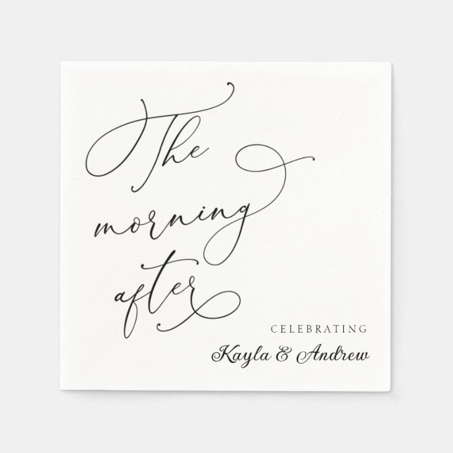 The Morning After Wedding Brunch Napkins (Front)