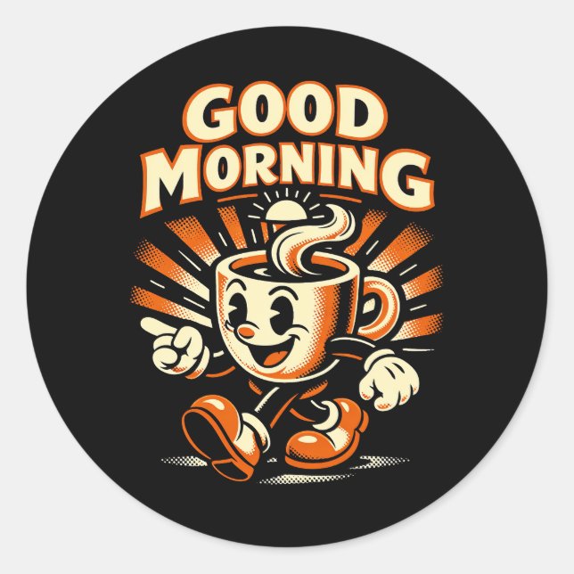 The Morning Brew Classic Round Sticker (Front)