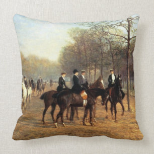 The Morning Ride, Rotten Row, Hyde Park, 1894 (oil Cushion