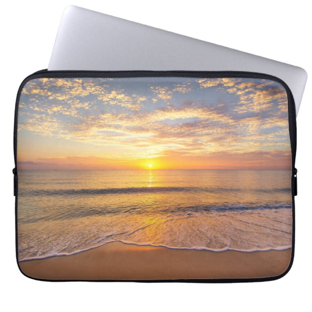 The Morning Sun at Seaside Laptop Sleeve (Front)