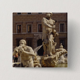 The Moro Fountain 15 Cm Square Badge