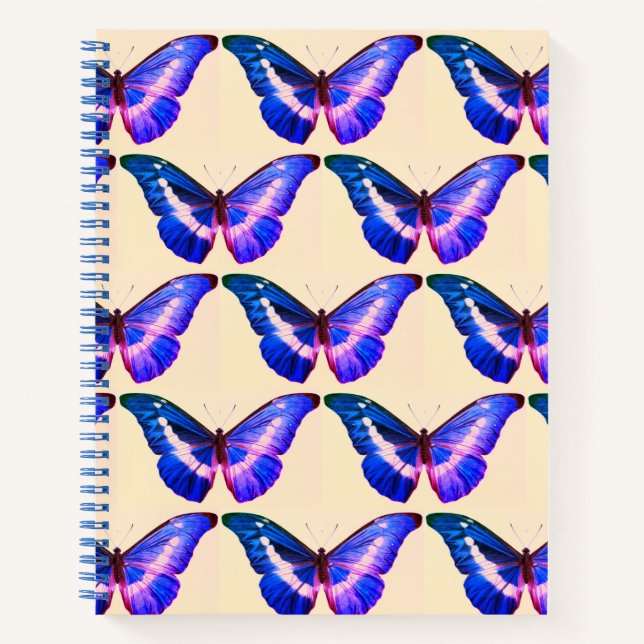 The Morpho Butterfly Hardcover Spiral Sketchbook N Notebook (Front)