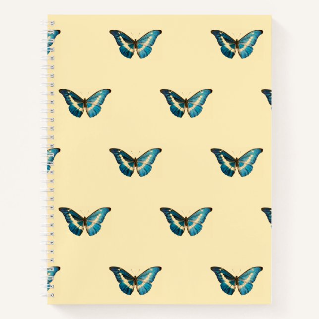 The Morpho Butterfly Hardcover Spiral Sketchbook Notebook (Front)