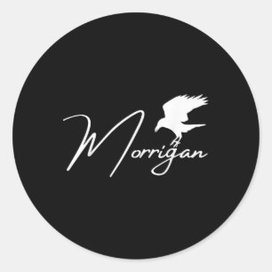 The Morrigan, Celtic Goddess Of War, Pagan, Witch Classic Round Sticker