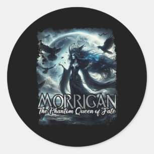 The Morrigan Celtic Irish Mythology Raven Crow War Classic Round Sticker