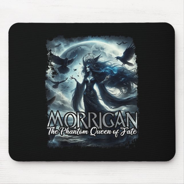 The Morrigan Celtic Irish Mythology Raven Crow War Mouse Pad (Front)