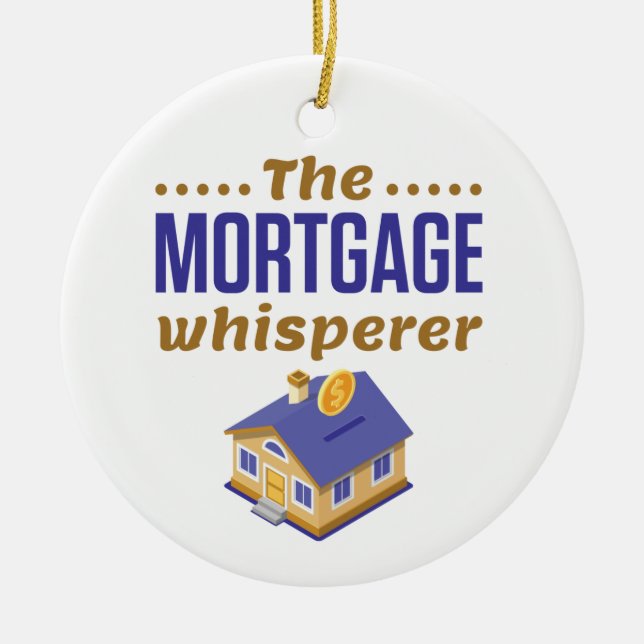 The Mortgage Whisperer Banker Loan Officer Ceramic Tree Decoration (Front)