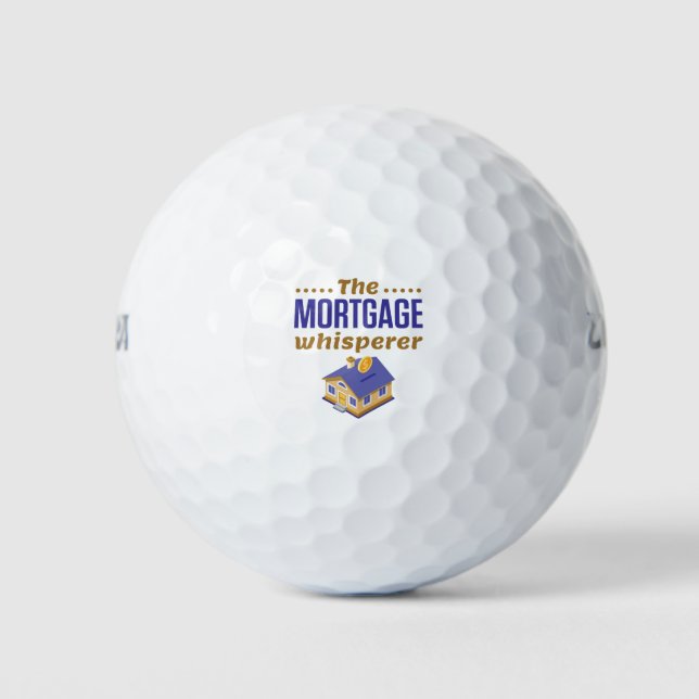 The Mortgage Whisperer Banker Loan Officer Golf Balls (Front)