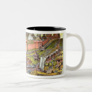 The Moscow Kremlin in the time of Tsar Ivan III Two-Tone Coffee Mug