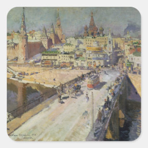 The Moskva River Bridge, 1914 Square Sticker