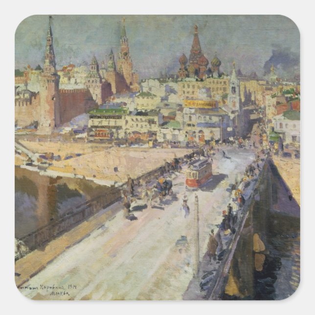 The Moskva River Bridge, 1914 Square Sticker (Front)