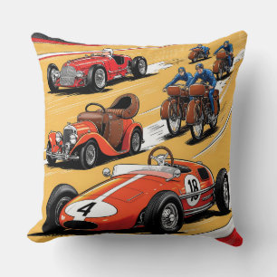 The most beautiful old racing cars cushion