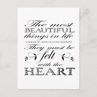 The Most Beautiful Things Postcard