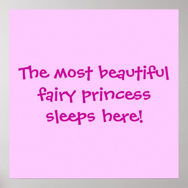 The most beautifulfairy princess sleeps here! poster (Front)