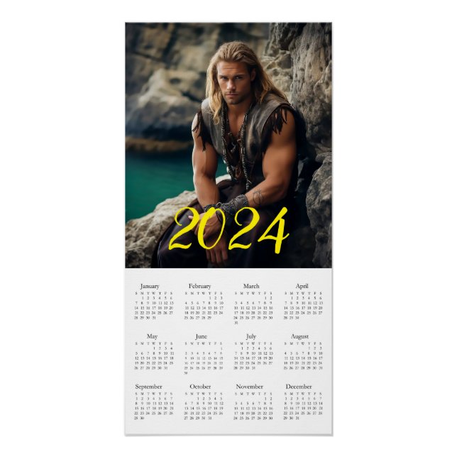 The Most Brutal Macho 2024. Calendar Poster (Front)