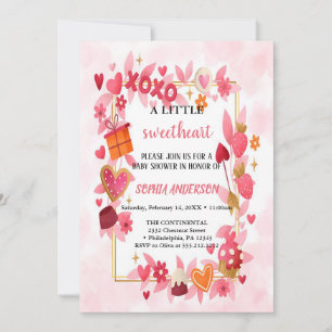 the most cute pink and red Valentine invitation