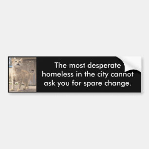 The Most Desperate Bumper Stick (On Black) Sticker