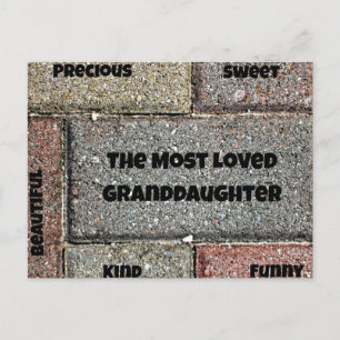 The Most Loved Granddaughter Postcard
