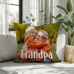 The Most Loved GRANDPA' Cute Gift  Throw Pillow<br><div class="desc">Our 'The Most Loved GRANDPA' throw pillow makes a heartfelt and sentimental gesture that will be cherished for years to come. Personalise it with a photo and name, making each moment spent on the sofa a sweet reminder of all the love and joy your grandpa brings to your life. It's...</div>