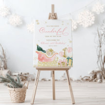 The Most Onederful Time Birthday Welcome Sign