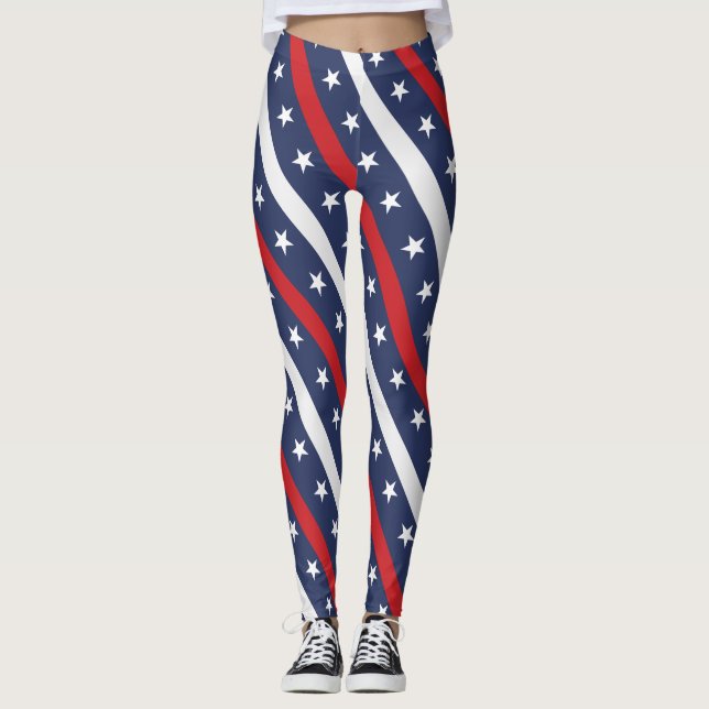 The Most Patriotic American Flag | 4th Of JulyT Ba Leggings (Front)
