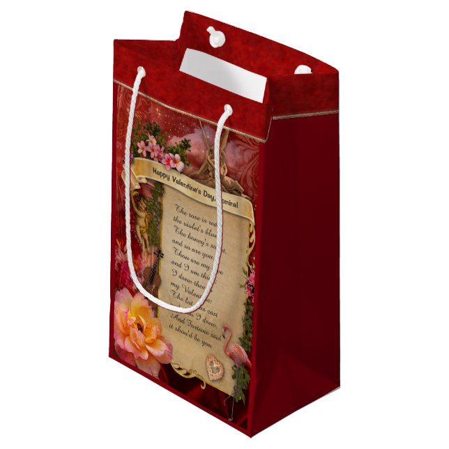 The Most Romantic Valentine💕customisable Gift Bag (Front Angled)