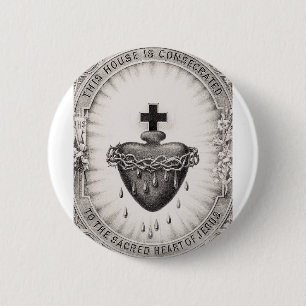 The Most Sacred Heart of Jesus Christ 6 Cm Round Badge