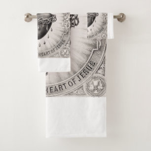 The Most Sacred Heart of Jesus Christ Bath Towel Set