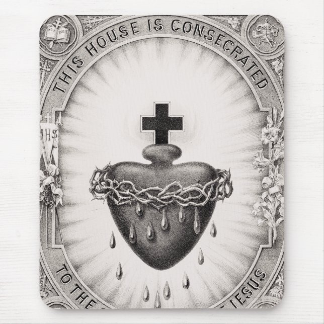 The Most Sacred Heart of Jesus Christ Mouse Pad (Front)